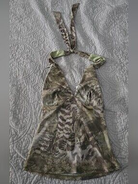 silence + noise Olive Green Dress with Tag
